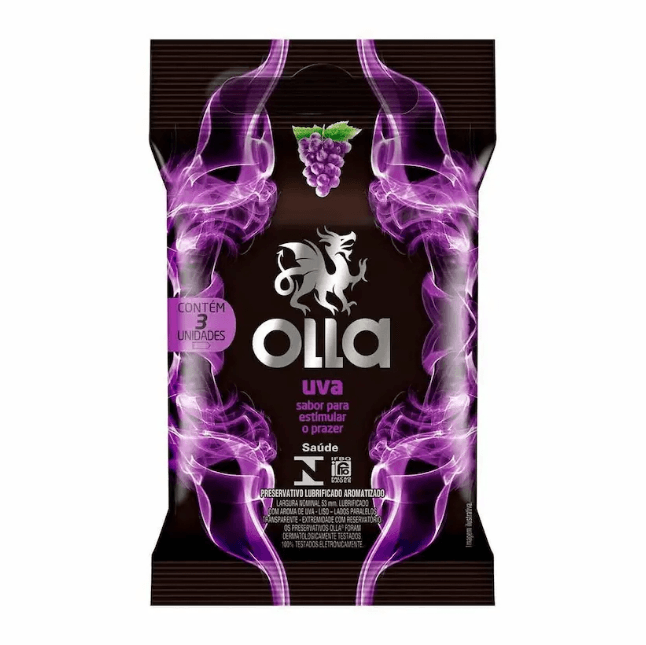 Preservativo Olla Uva com 3 unidades